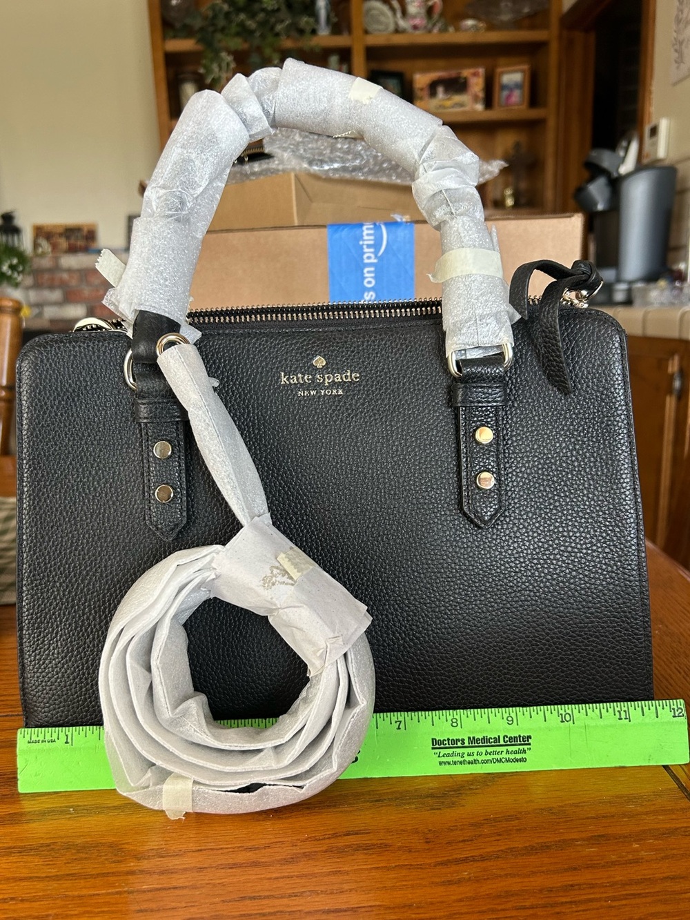 kate spade Black Pebbled Leather New York Mulberry St